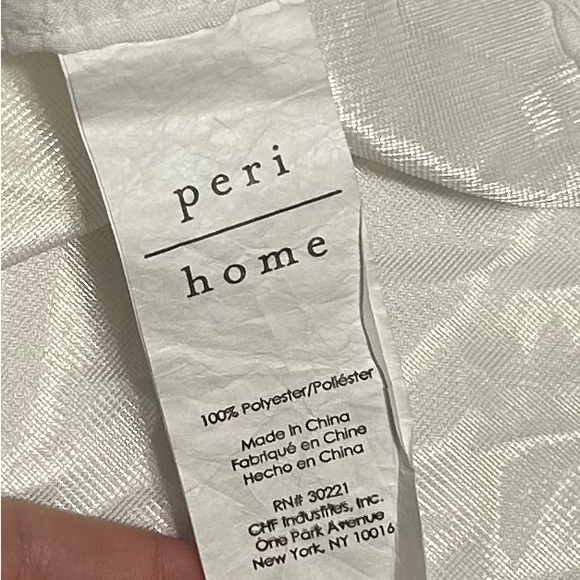 Set of (2) ~38”x87” Peri Home White Textured Curtain Panels - Picture 3 of 3